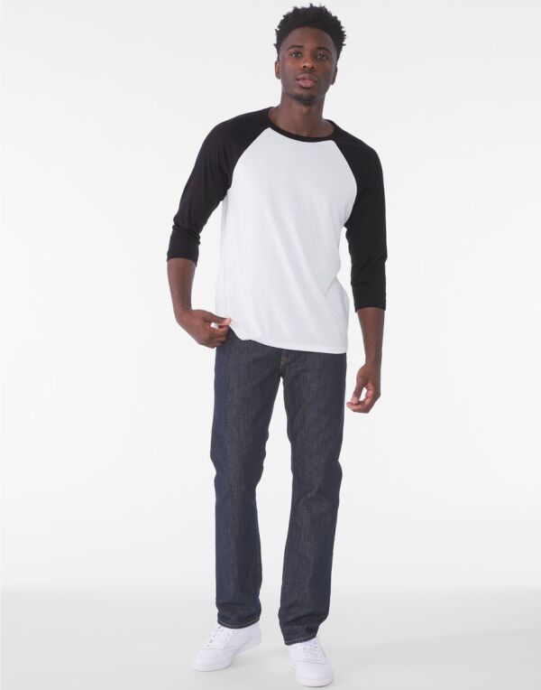Canvas Unisex 3/4 Sleeve Baseball Tee