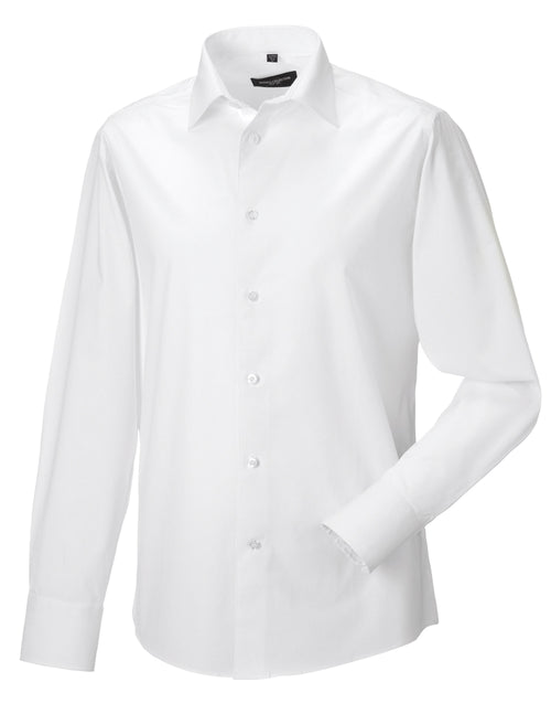 Russell Collection Mens LS Stretch Shirt