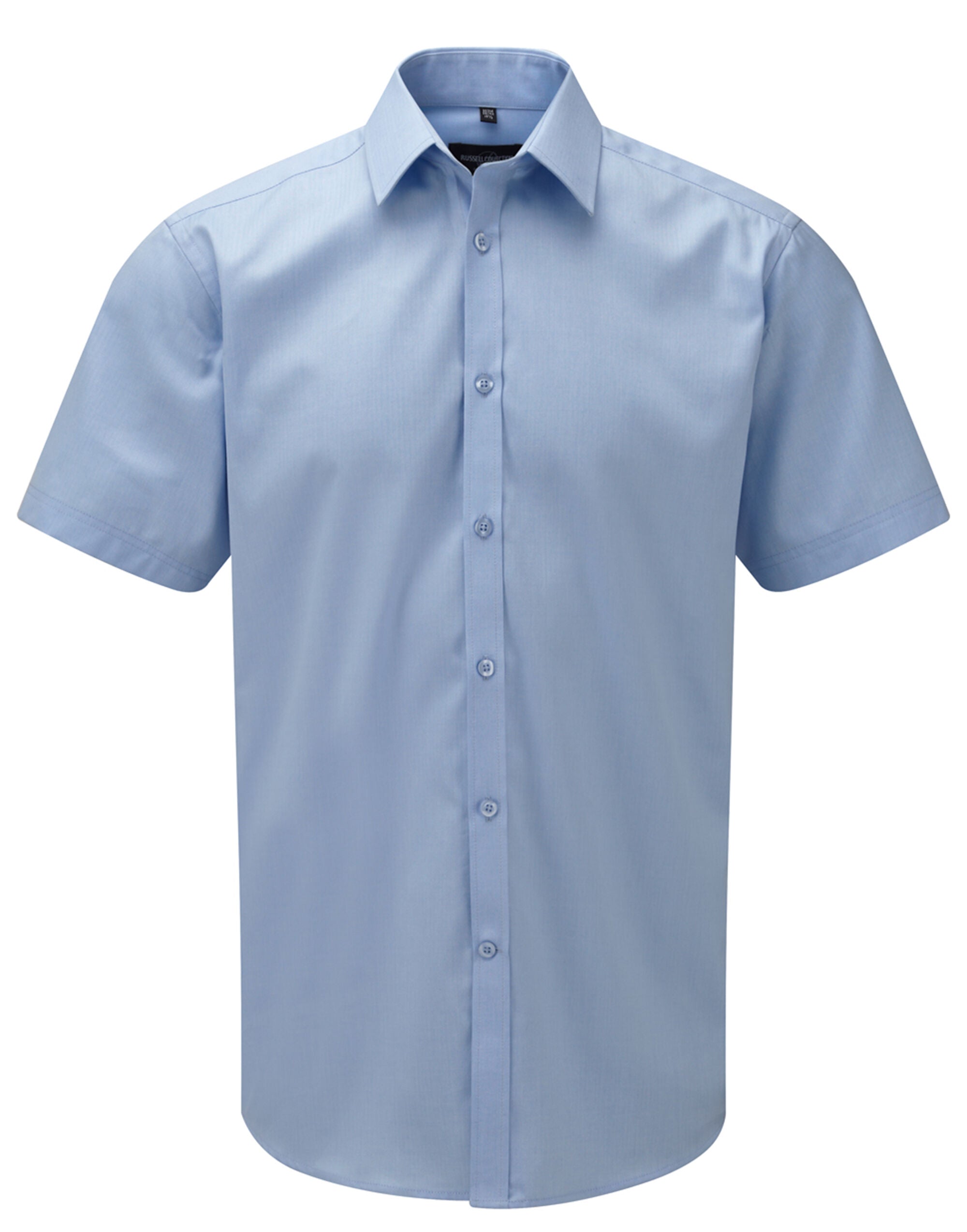 Russell Collection Mens SS H'Bone Shirt