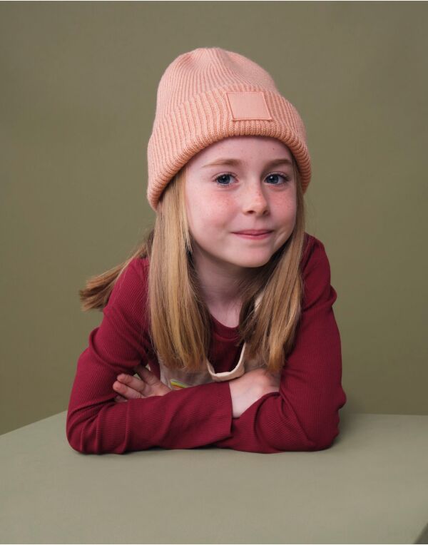 Beechfield Kids Cuff Tonal Patch Beanie