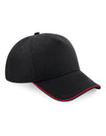 Beechfield Authentic 5 Panel Piped Peak