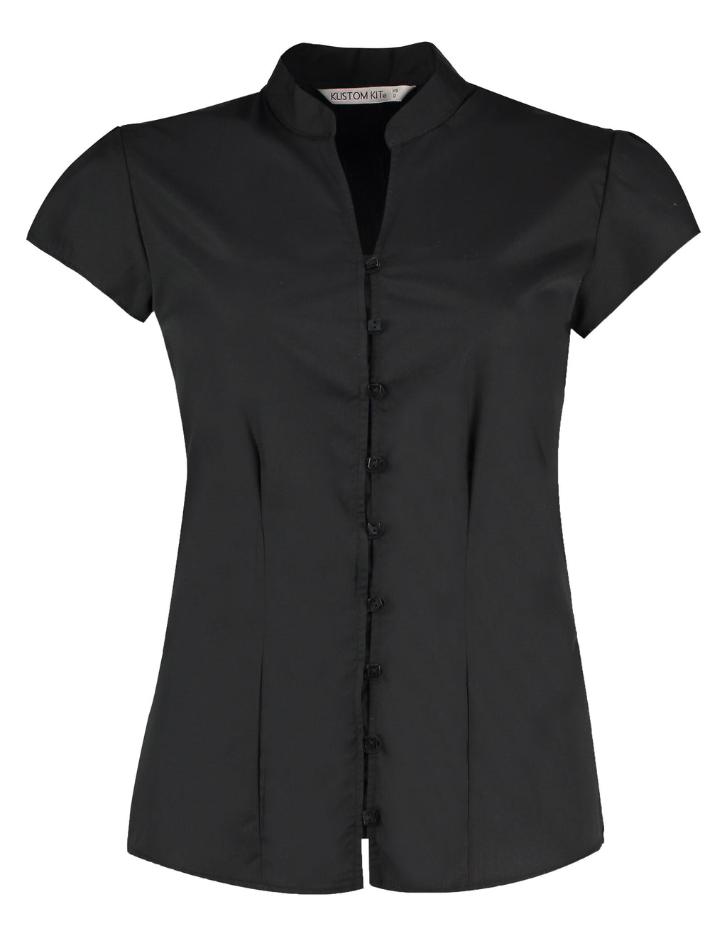 Kustom Kit Ladies Mandarin Collar Blouse